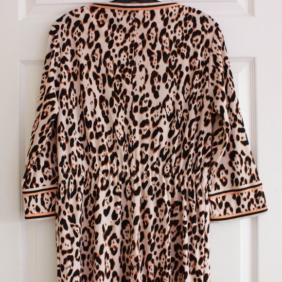 MARC CAIN Animal Print Dress In Beige Knee-Length Stretch - Picture 11 of 14